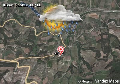 Sındal bugünkü hava durumu haritası