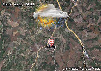 Subaşı bugünkü hava durumu haritası