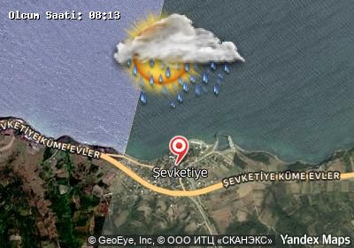 Şevketiye bugünkü hava durumu haritası