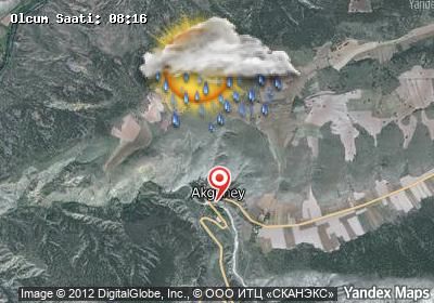 Akgüney bugünkü hava durumu haritası