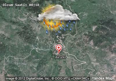Akseki bugünkü hava durumu haritası