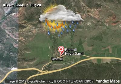 Belenli bugünkü hava durumu haritası