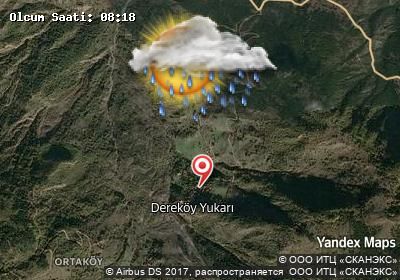 Dereköy bugünkü hava durumu haritası