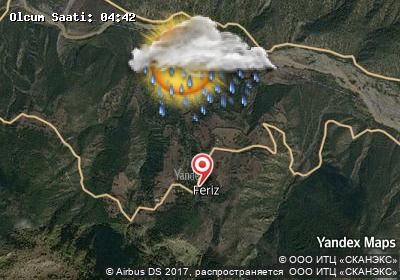 Feriz bugünkü hava durumu haritası