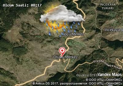 Oluklu bugünkü hava durumu haritası