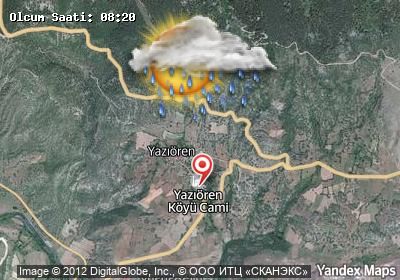 Yazıören bugünkü hava durumu haritası