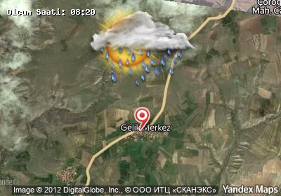 Gelik Ovacık bugünkü hava durumu haritası