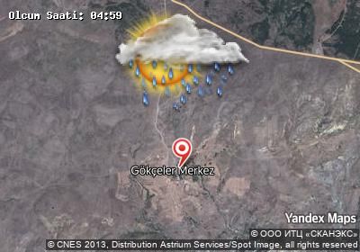 Gökçeler bugünkü hava durumu haritası