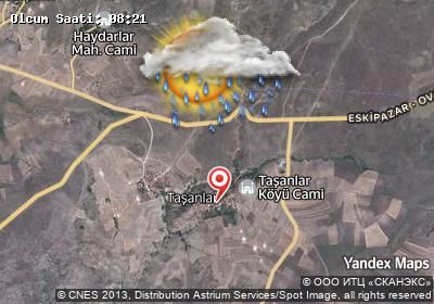 Taşanlar bugünkü hava durumu haritası