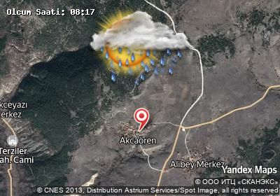 Akcaören bugünkü hava durumu haritası