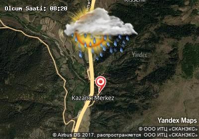 Kazancı bugünkü hava durumu haritası