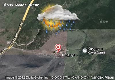 Kuşçayırı bugünkü hava durumu haritası