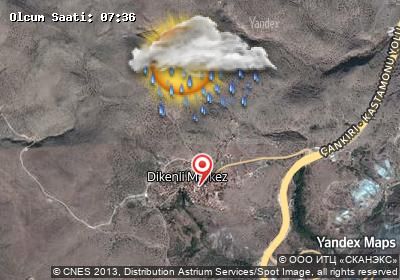 Dikenli bugünkü hava durumu haritası