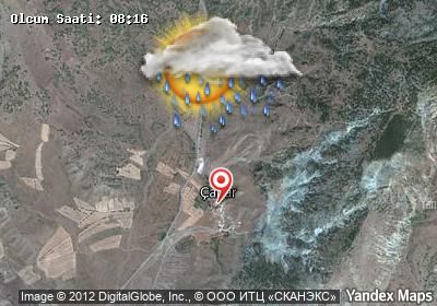 Çapar bugünkü hava durumu haritası