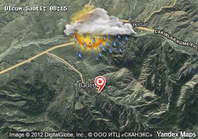 Bademçay bugünkü hava durumu haritası