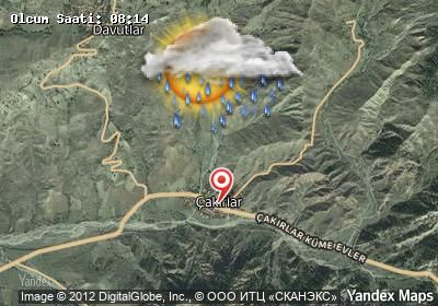 Çakırlar bugünkü hava durumu haritası