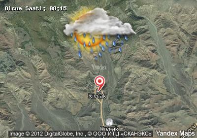 Kıvcak bugünkü hava durumu haritası