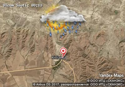 Kirliakça bugünkü hava durumu haritası