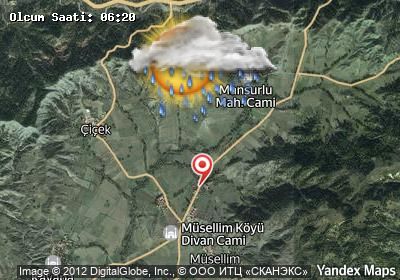 Müsellim bugünkü hava durumu haritası