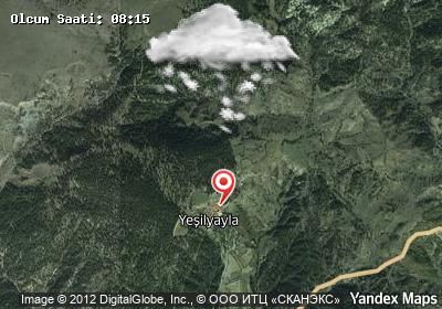 Yeşilyayla bugünkü hava durumu haritası